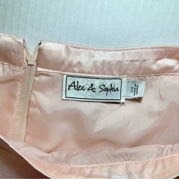 Alex & Sophia Pink 2-Piece Dress Size 1/2 - Picture 8 of 8
